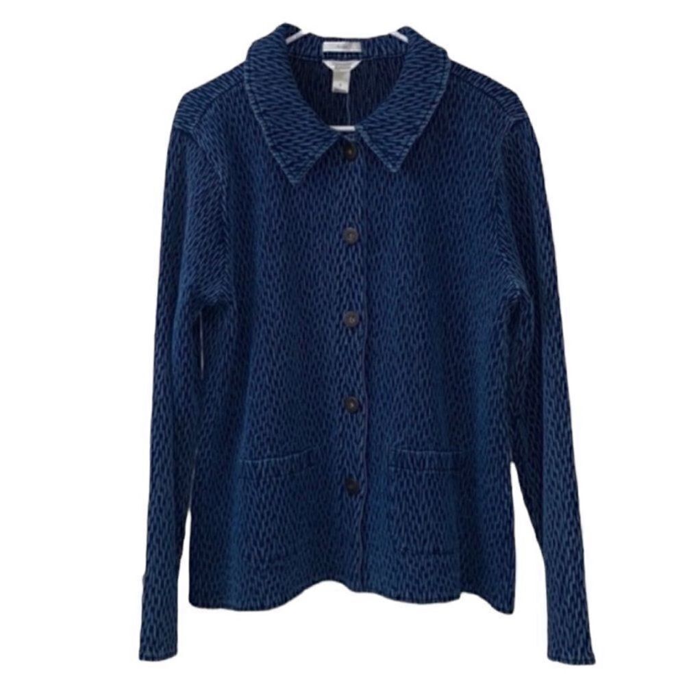 Christopher & Banks Blue Blazer/Jacket (Size Large)